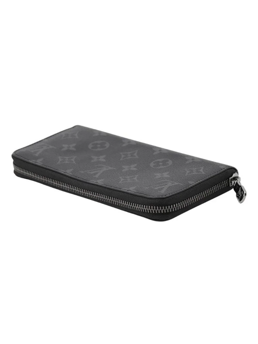 Louis Vuitton Wallet Monogram Eclipse Zippy Horizontal Black